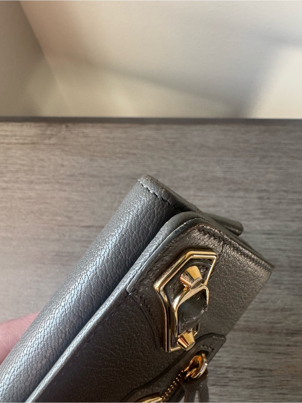 Balenciaga Giant Gray Leather Wallet with COA Non Branded Chain Included - Picture 6 of 12